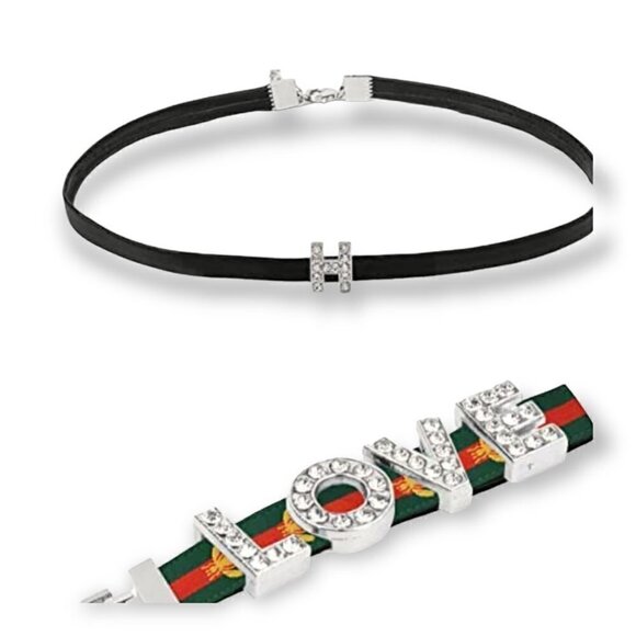 Alphabet Letter Slide 3D Bling Charms 10mm - Picture 4 of 6